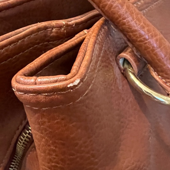 Liz Claiborne Women’s Cognac Multi-divider/Pockets XL Handbag Tote and Wallet - Picture 4 of 16